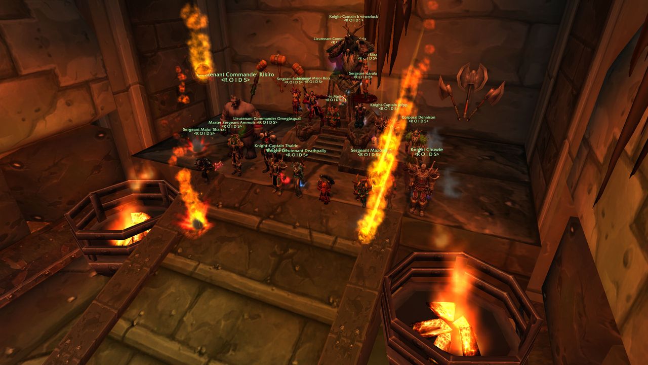 The raid assembled in Blackwing Lair