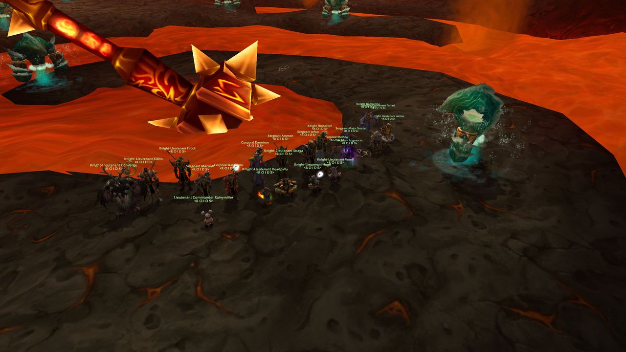 The raid inside Molten Core